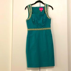 Lilly Pulitzer Emerald Stretch Shift Dress NWT